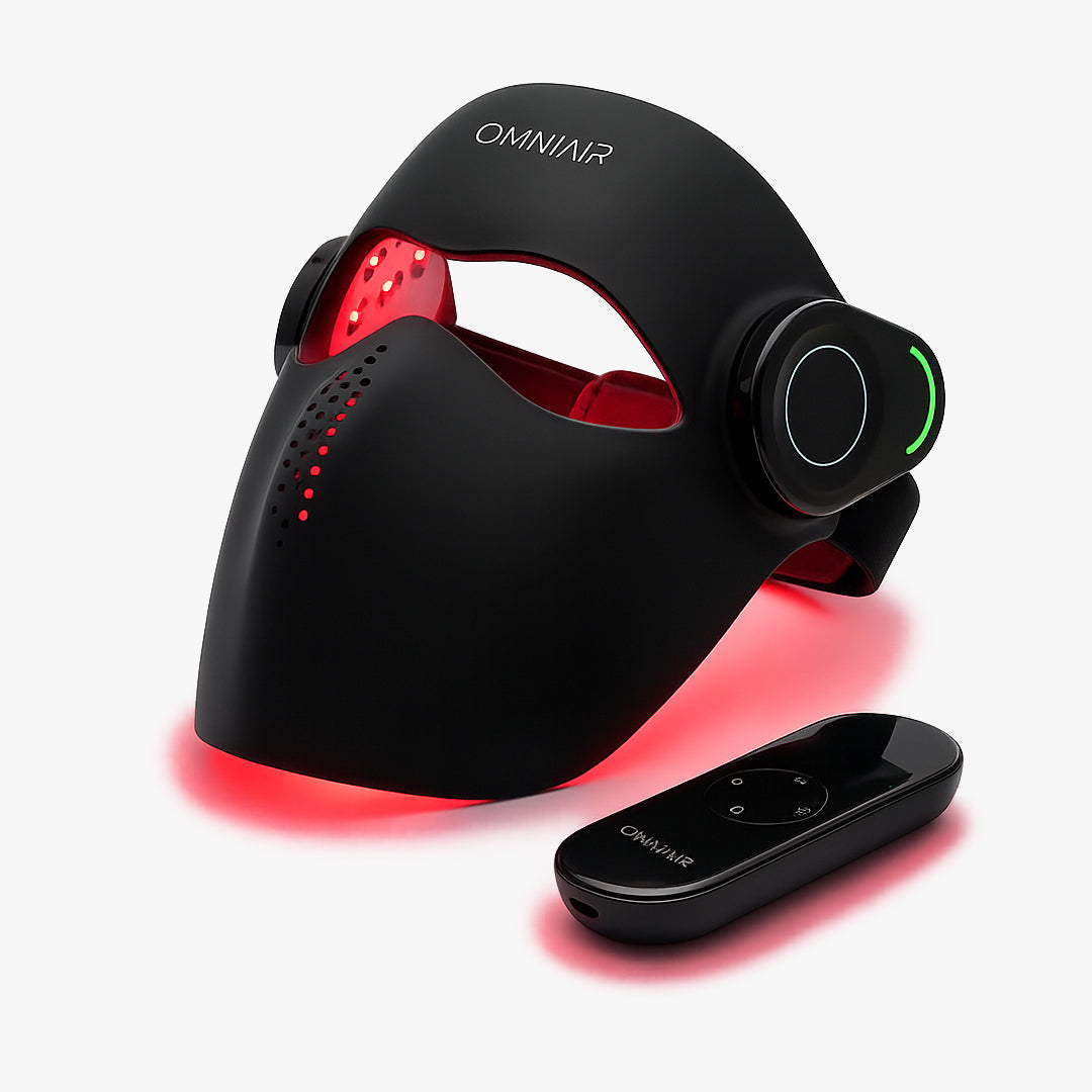 OMNIAIR Red Light Mask โ facial red light therapy for skin rejuvenation