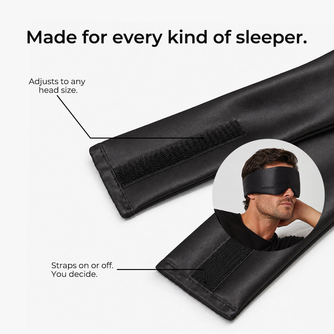 Sleepmask Black | 22 Momme Mulberry Silk