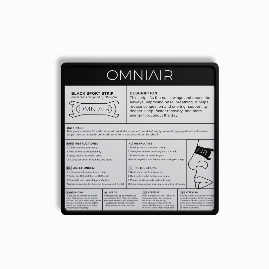 Zwarte Satijnen Sport Neusstrips