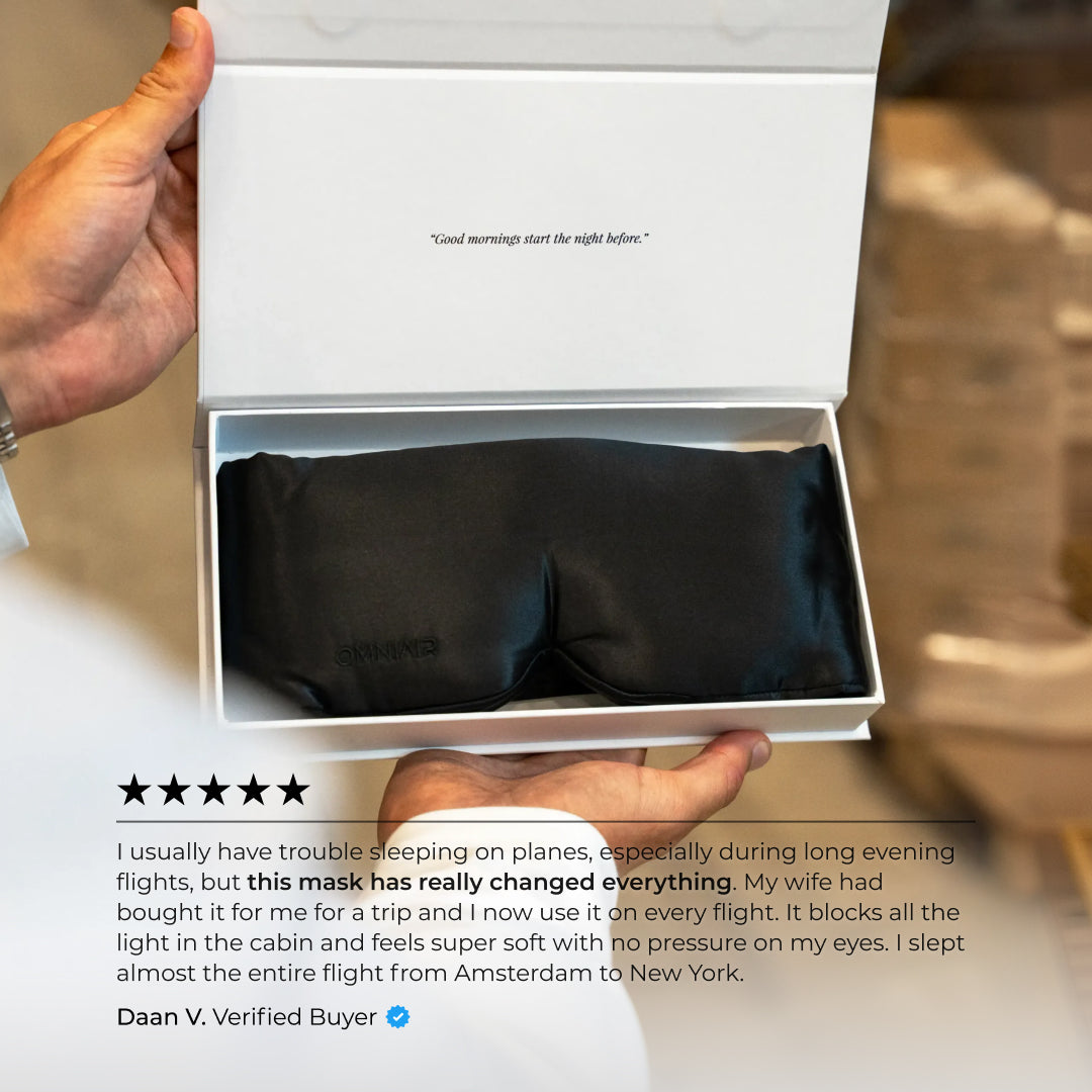 Sleepmask Black | 22 Momme Mulberry Silk